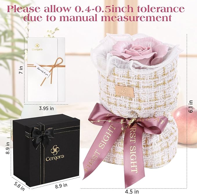 Ceramic Eternal Rose Bouquet - Purple, Long-Lasting Preservation, Fragrance Diffuser, Birthday Flower Gift, Perfect for Women, Mother, Grandmother and Friend on Anniversaries, Festivals