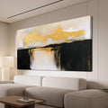 Canvas Wall Art Decor Large Wall Art Pictures For Living Room Black and Gold Wall Art Decor Abstract Art Work Black and White Abstract Wall Art Prints for Bedroom Office Kitchen Wall Decor 29" x 58”