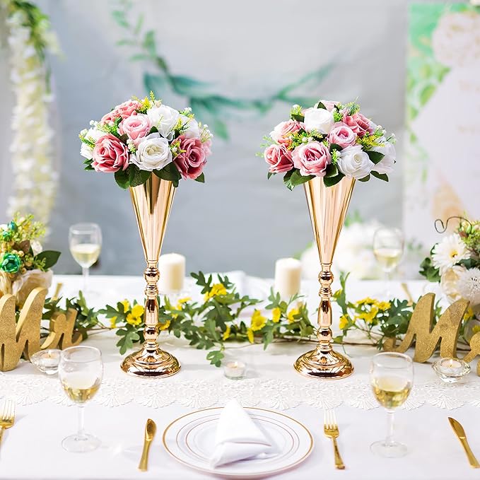 Flower Centerpieces for Wedding Tables: Wedding Table Decorations Dusty Rose & White Flower Balls Centerpieces for Engagement Cerebration Party Center Pieces 10 Packs