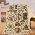 Coffee Blanket Cafe Throw Blanket Food Soft Cozy Fleece Fuzzy Stuffed Plush Flannel Gifts for Girls Women Boys Kids Adults 40''x50''
