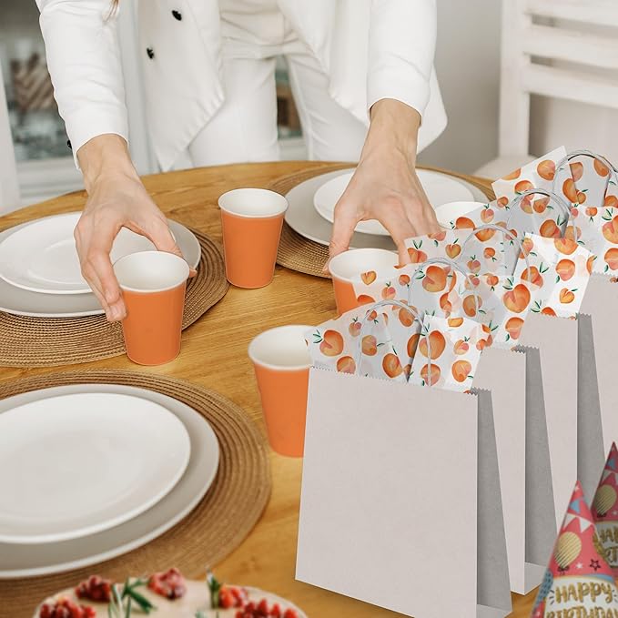Pro Supply Global Peaches Printed Tissue Paper for Gift Bags or Boxes and Wrapping - Summer Bulk Decorative Art Tissue Paper for Packaging and Gifting | 24 Sheets 20" x 30"