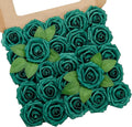 Artificial Flowers, 100pcs Hunter Green Artificial Rose for DIY Wedding Bouquets Centerpieces Arrangements, Fake Flower with Stem for Wedding Shower Party Tables Home Decorations