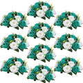 Flower Centerpieces for Wedding Tables: Wedding Table Decorations Teal & White Flower Balls Centerpieces for Engagement Cerebration Party Center Pieces 10 Packs