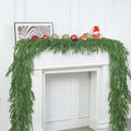 2 Pcs 6 Ft Artificial Norfolk Pine Christmas Garlands for Holiday Indoor Outdoor Decor，Real Touch Pine Garlands，Artificial Greenery Garland for Home Dining Table，Mantel，Wall Porch Christmas Decor. ﻿