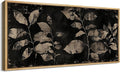 SIGNFORD Extra Large Framed Canvas Print Wall Art Modern Noir Leaves Monochrome Botanical Shadows Illustrations Modern Art Calm Warm for Living Room, Bedroom, Office - 60"x30"