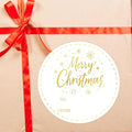 30 Pcs Gold Merry Christmas Gifts Tags Stickers, Christmas Name Tags for Gifts, 2.5x2.5 Inch Holiday Presents Sticker Labels, Festive Chrismas Name Tag for Gift Wrapping Bags Classroom-D31