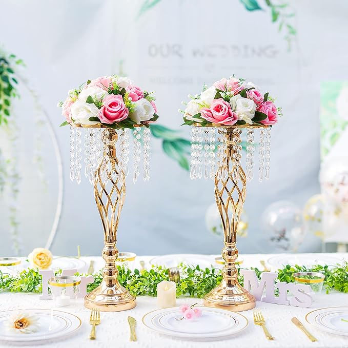 Flower Centerpieces for Wedding Tables: Wedding Table Decorations Pink & White Flower Balls Centerpieces for Engagement Cerebration Party Center Pieces 2 Packs