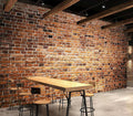 Eierme-Close-up of a Brick Wall Background with Strong Texture Peel and Stick 90" x 67"