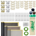 Woohome Flower Wrapping Paper Bouquet Kit, 60 Sheet Flower Bouquet Wrapping with 3D Butterflies Wishes Cards Ribbons for Mother's Day Gifts Wedding Valentine Birthday DIY Craft - Black Gray Silver