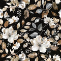 Vintage Dark Black Floral Peel and Stick Wallpaper Modern Botanical Flower Waterproof Removable Self Adhesive Vinyl Contact Wall Paper for Farmhouse Bathroom 17.7" X 354" Roll