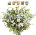 Artificial Flowers Wildflowers Silk Daisy Spring Fake Daisies Decoration Summer UV Resistant Colorful Mixed Bundles Faux Greenery Outdoor Plant Stem Filler for Home Decor Indoor Floral Arrangements