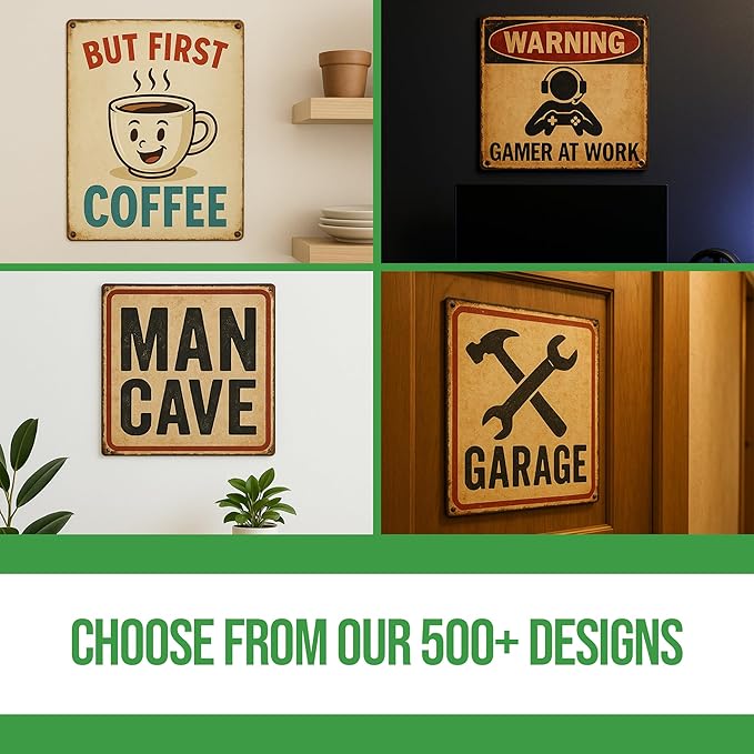 Custom Metal Posters by BCB for Indoor Use | Personalized Metal Wall Art & Photo Prints | Vintage Signs, Metallica Poster, Wall & Bedroom Decor | Multiple Sizes | Made in USA