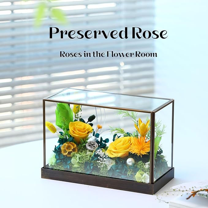 Christmas Flowers Roses Gifts for Mom,Forever Real Preserved Rose in Glass Dome,Christmas Roses Gifts for Women Grandma Wife Mother in Law