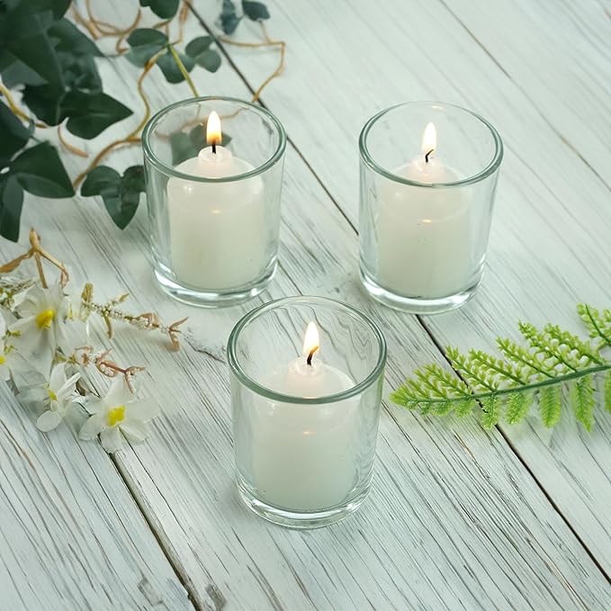 WGV Tea Light Votive Candle Holder 2.2x2.75, Clear Tiny Utility Cylinder Glass Vase, Small Planter Terrarium for Home Accent Decor, 1 Pc