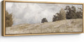 SIGNFORD Large Framed Canvas Print Wall Art Rustic Countryside Landscape Illustrations Modern Art Relax/Calm Warm for Living Room, Bedroom, Office - 60"x20"