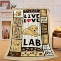 Labrador Retriever Blanket Cute Dog Throw Blanket Love Lab Puppy Soft Cozy Fleece Fuzzy Stuffed Plush Flannel Animal Gifts for Girls Women Boys Kids Adults 60"X80"