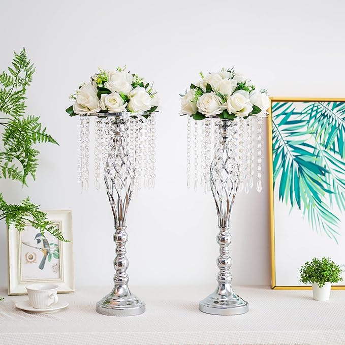 Flower Centerpieces for Wedding Tables: Wedding Table Decorations White Flower Balls Centerpieces for Engagement Cerebration Party Center Pieces 2 Packs