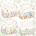 12 PCS Wildflower Party Treat Boxes Flower Party Favor Gift Box Wildflower Theme Candy Goodies Bags for Floral Bridal Baby Shower Birthday Wedding Party Supplies