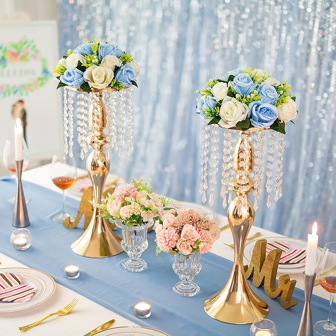 Flower Centerpieces for Wedding Tables: Wedding Table Decorations Blue & White Flower Balls Centerpieces for Engagement Cerebration Party Center Pieces 10 Packs