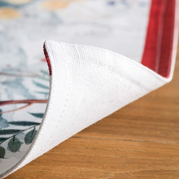 Maison d' Hermine Placemats Set of 4 100% Cotton Washable Cloth Place Mats, Reusable Table Mats for Thanksgiving Christmas Decorations Kitchen Dining Party Wedding Restaurant (Morzine, 13" x 19")