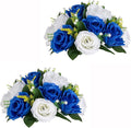 Flower Centerpieces for Wedding Tables: Wedding Table Decorations Royal Blue White Flower Balls Centerpieces for Engagement Cerebration Party Center Pieces 2 Packs