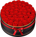 50 Preserved Roses in a Gift Box for Her - Forever Flowers for Delivery, Eternal Rose Mothers Gifts for Mom, Wife Anniversary Birthday Gifts for Women, Red