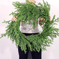 6 Ft Christmas Norfolk Pine Garland Real Touch Artificial Faux Greenery Christmas Garland Decorations for Home Mantle Table Fireplace Stairs Door Indoor Outdoor Holiday Decor
