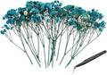 PATIKIL Mini Dried Gypsophila Flower Kit, 30Pcs 4 Inch Blue Natural Pressed Floral Bundles with Tweezer for DIY Resin Crafts Gift Wedding Christmas Card Decor Flower Bouquets