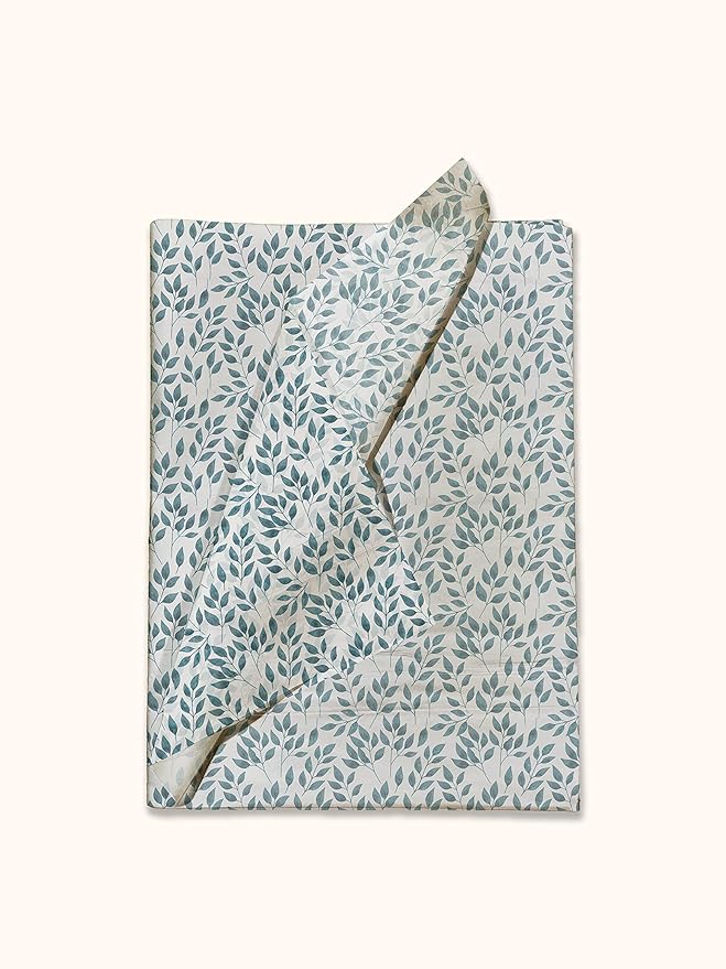 Teardrop Leaves Printed Tissue Paper for Gift Bags or Boxes and Wrapping - Bulk Decorative Art Tissue Paper for Packaging and Gifting | 24 Sheets 20" x 30"