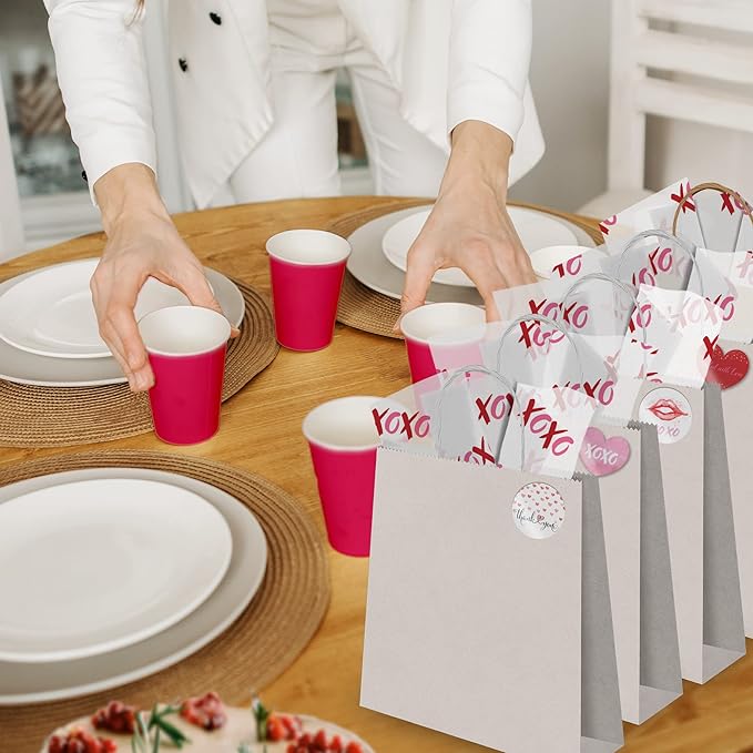 Pro Supply Global XOXO Printed Tissue Paper for Valentine's Day Gift Bags or Boxes and Wrapping - Bulk Decorative Art Tissue Paper for Packaging and Gifting | 24 Sheets 20" x 30"