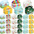 24 Pcs Back to School Party Favor Boxes First Day of School Gift Goodie Candy Cookie Treat Boxes with Handles for Classroom New Semester Favors Party Supplies