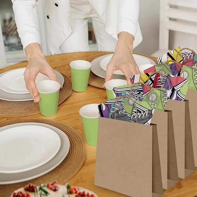 Pro Supply Global Sneakers Printed Tissue Paper for Birthday Party Gift Bags or Boxes and Wrapping - Bulk Decorative Art Tissue Paper for Packaging and Gifting | 24 Sheets 20" x 30"