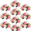 Flower Centerpieces for Wedding Tables: Wedding Table Decorations Pink & White Flower Balls Centerpieces for Engagement Cerebration Party Center Pieces 10 Packs