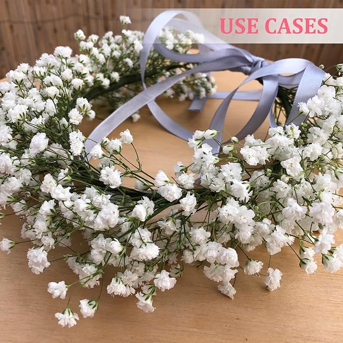 PATIKIL Mini Dried Gypsophila Flower Kit, 30Pcs 4 Inch Yellow Natural Pressed Floral Bundles with Tweezer for DIY Resin Crafts Gift Wedding Christmas Card Decor Flower Bouquets