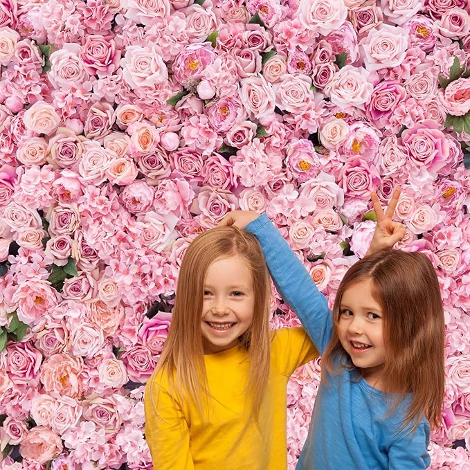 Roses Flowers Backdrop Valentine's Day Pink Rose Photography Background Floral Red Rose Backdrop for Birthday Wedding Baby Shower Anniversary for Various Floral Roses Backdrops Adults Props 7x5ft