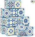 TecUnite 50 Pcs 3x3x3'' Amalfi Coast Party Gift Boxes Amalfi Coast Party Favor Candy Boxes Decorations Small Blue Yellow Paper Packaging Bags for Wedding Birthday Baby Shower Supplies