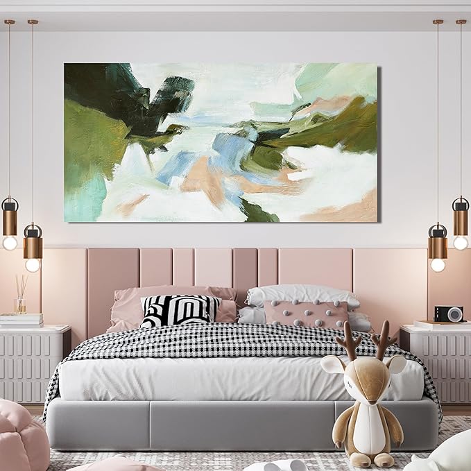 Suconvng Abstract Colorful Wall Art Painting Canvas Art Wall Decor 20x40 Inch For Living Room Decorations Art Office Decor Multicolor Canvas Artwork Pictures For Bedroom Kitchen