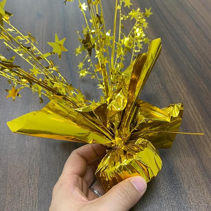 ALISSAR Glitter Gold Star Centerpieces-Table Decorations for Home Decor Birthday Wedding Anniversary Decor (2, Gold)