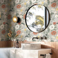 Simon&Siff Vintage Wallpaper Peel and Stick Modern Floral Wall Paper Farmhouse Botanical Contact Paper Removable Renter Friendly Wallpaper for Cabinets Countertop Wall 200" x 17.3"
