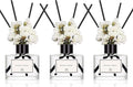 WEALD TRIBE Flower Reed Diffuser Set of 3 for Bathroom Accessories Shelf Decor & Air Fresheners, Stick Defusers | Velvet Vanilla, Hotel White Tea, Tahitian Crown Flower Scent(1.7oz/Pack) Office Gift