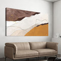 Canvas Wall Art Decor Abstract Canvas Art Wall Decor Large White Wall Art Prints Abstract Modern Minimalist Wall Art Decorations Brown Artwork for Walls Bedroom Office Kitchen Wall Decor 24" X 48"