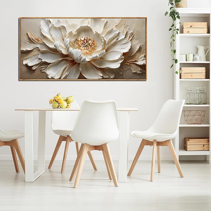 Large Flower Canvas Wall Decor for Living Room Teen Room Decor for Girls Bedroom Framed Artwork for Walls 29 x 58 Inch