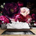 Wall Mural Peel and Stick Vintage Floral Mural- Thick Canvas Waterproof Wallpaper Art for Living Room Bedroom, Large Self-Adhesive Decor (Color-9, 137×98 inch)