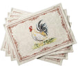 Maison d' Hermine Placemats Set of 4 100% Cotton Washable Cloth Place Mats, Reusable Table Mats for Kitchen Dining Decoration, Party, Wedding, Restaurant Spring/Summer (Campagne, 13" x 19")