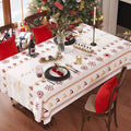 Christmas Rectangle Table Cloth,100% Waterproof Tablecloth,Christmas Decorations for Home, Vinyl Tablecloth Plastic Table Cover for Party，Picnic,Dining,Outdoor 52" x 70",Merry Ribbon