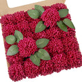 Artificial Flowers, 50pcs Artificial Rose for DIY Wedding Bouquets Centerpieces Arrangements, Hot Pink Dahlia Flowers with Stems for Bridal Shower Party Decoration