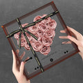 Preserved Roses for Mothers Day, Handmade Forever Flowers Box for Mom, Flower Gifts for Girlfriend Wife - Wedding Anniversary Presents for Her - Birthday Gifts for Mom Grandma (Pink)