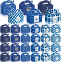 24 Pcs Father's Day Gift Boxes Happy Father's Day Party Supplies Blue Goodie Candy Boxes Holiday Paper Gift Container for Dad's Birthday Decoration