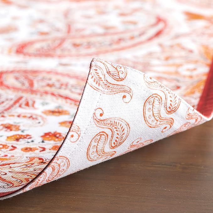 Maison d' Hermine Placemats Set of 4 100% Cotton Washable Cloth Place Mats, Reusable Table Mats for Thanksgiving Christmas Decorations Kitchen Dining Party Wedding Restaurant (Orient, 13" x 19")