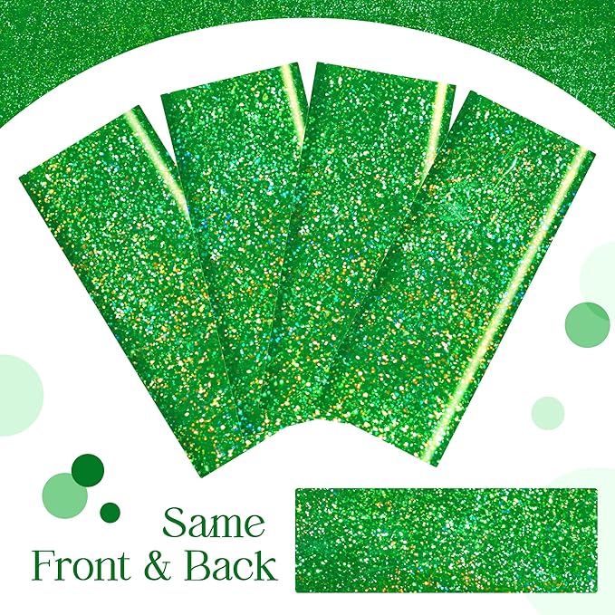 4 pcs Green Holographic Laser Tablecloth 40" x 108" Christmas Table Cloth Shimmer Shining Plastic Metallic Table Cover for Jungle Safari Wild One Baby Shower Birthday Party Decoration Supplies